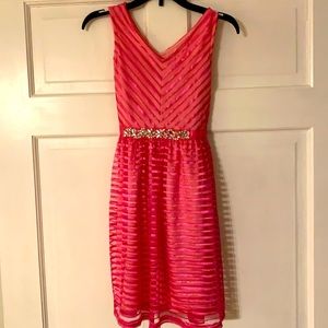 Gorgeous girls Dress size 10 Fuchsia colored.